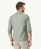 Tailored Casual Oxford Long Sleeve Shirt - Light Olive sold by GAZMAN
