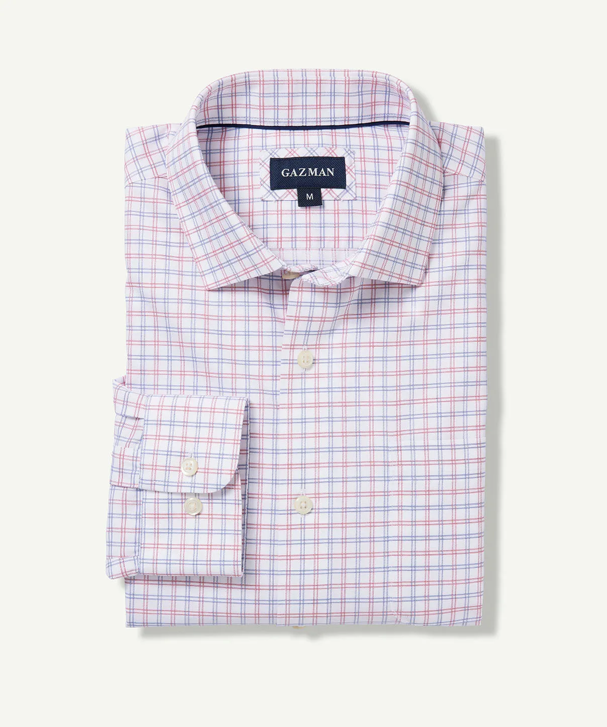 Non Iron Twill Check Long Sleeve Shirt - Red sold by GAZMAN product image thumbnail 2