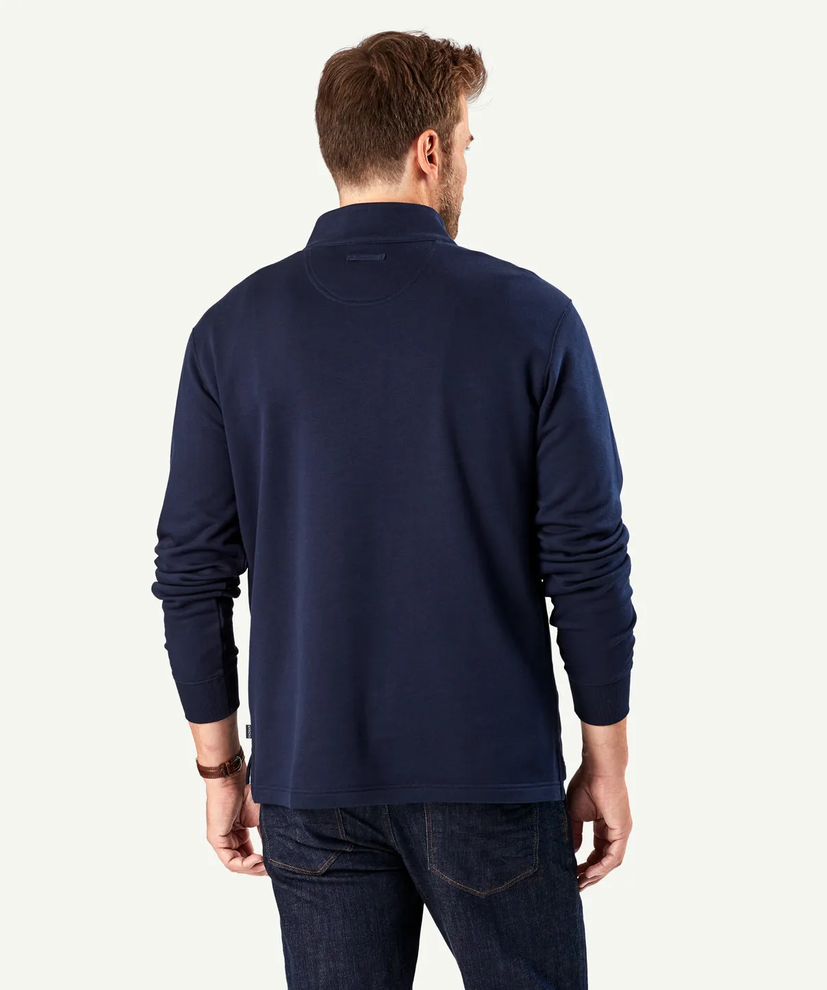 Half Zip Heritage Fleece Sweat - Navy sold by GAZMAN product image thumbnail 3