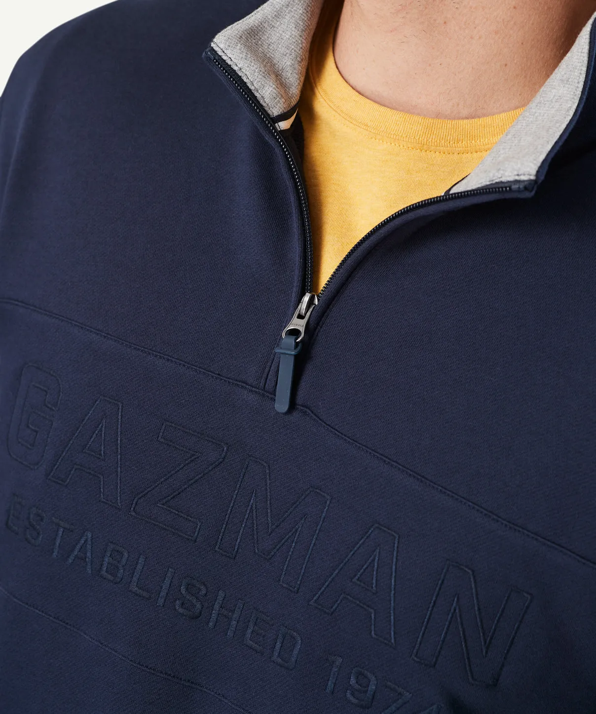 Half Zip Heritage Fleece Sweat - Navy sold by GAZMAN product image thumbnail 4