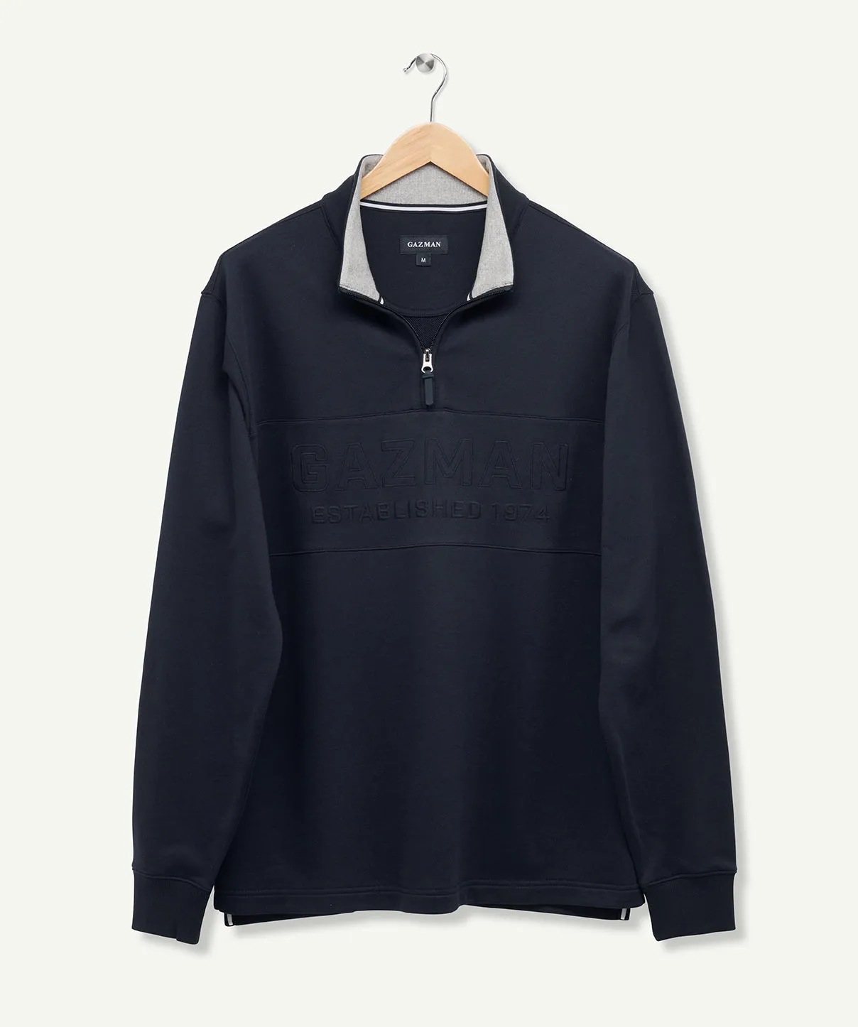 Half Zip Heritage Fleece Sweat - Navy sold by GAZMAN product image thumbnail 2