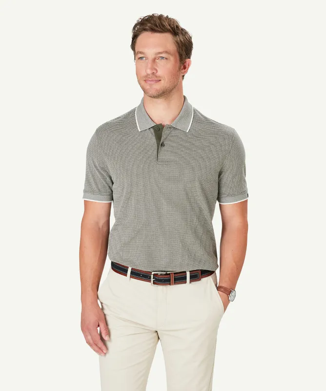 Smart Jacquard Polo - Dark Olive sold by GAZMAN