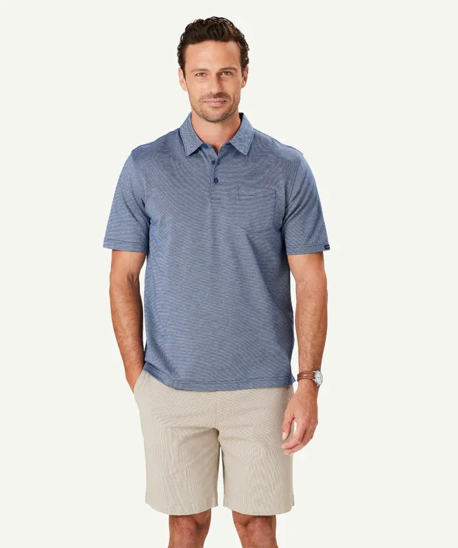 Smart Jacquard Polo - Blue sold by GAZMAN