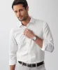 Non-Iron Dobby Long Sleeve Shirt - White sold by GAZMAN