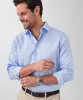 Non-Iron Dobby Long Sleeve Shirt - Sky Blue sold by GAZMAN