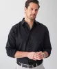 Non-Iron Dobby Long Sleeve Shirt - Black sold by GAZMAN