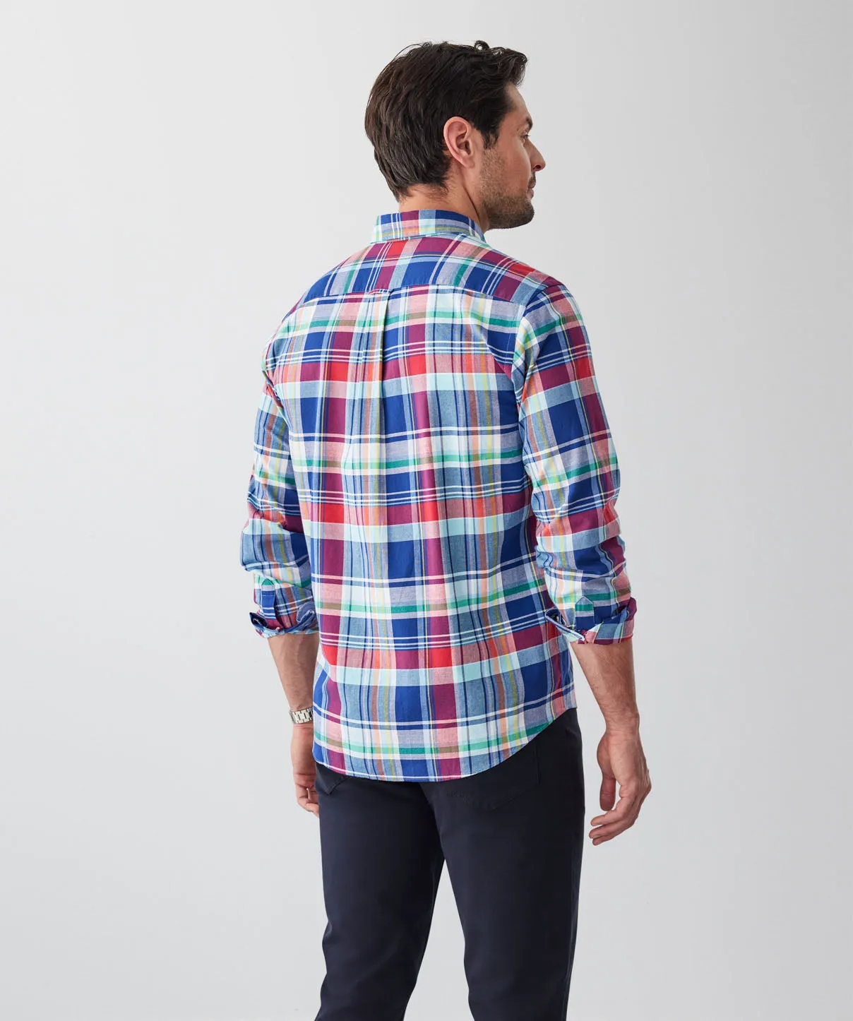 Casual Multi Check Long Sleeve Shirt - Multi sold by GAZMAN product image thumbnail 2