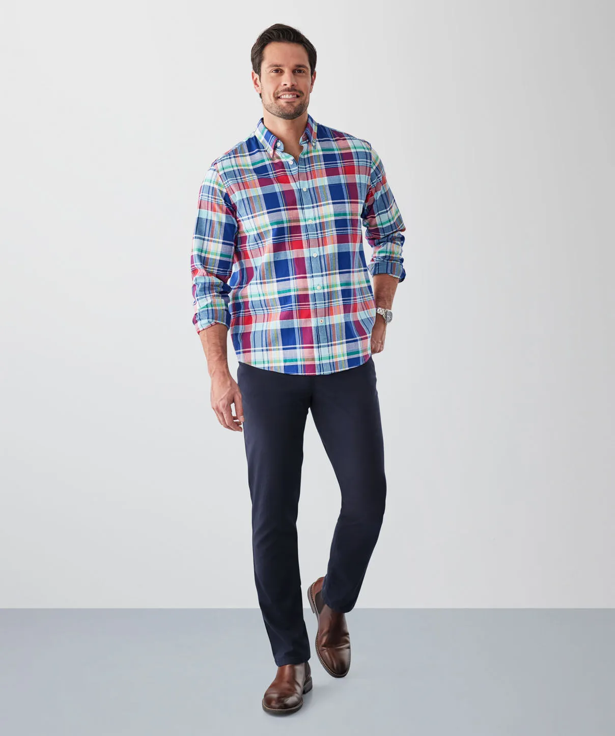 Casual Multi Check Long Sleeve Shirt - Multi sold by GAZMAN product image thumbnail 4