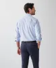 Non-Iron Dobby Stripe Long Sleeve Shirt - Blue sold by GAZMAN