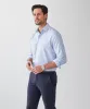 Non-Iron Dobby Stripe Long Sleeve Shirt - Blue sold by GAZMAN