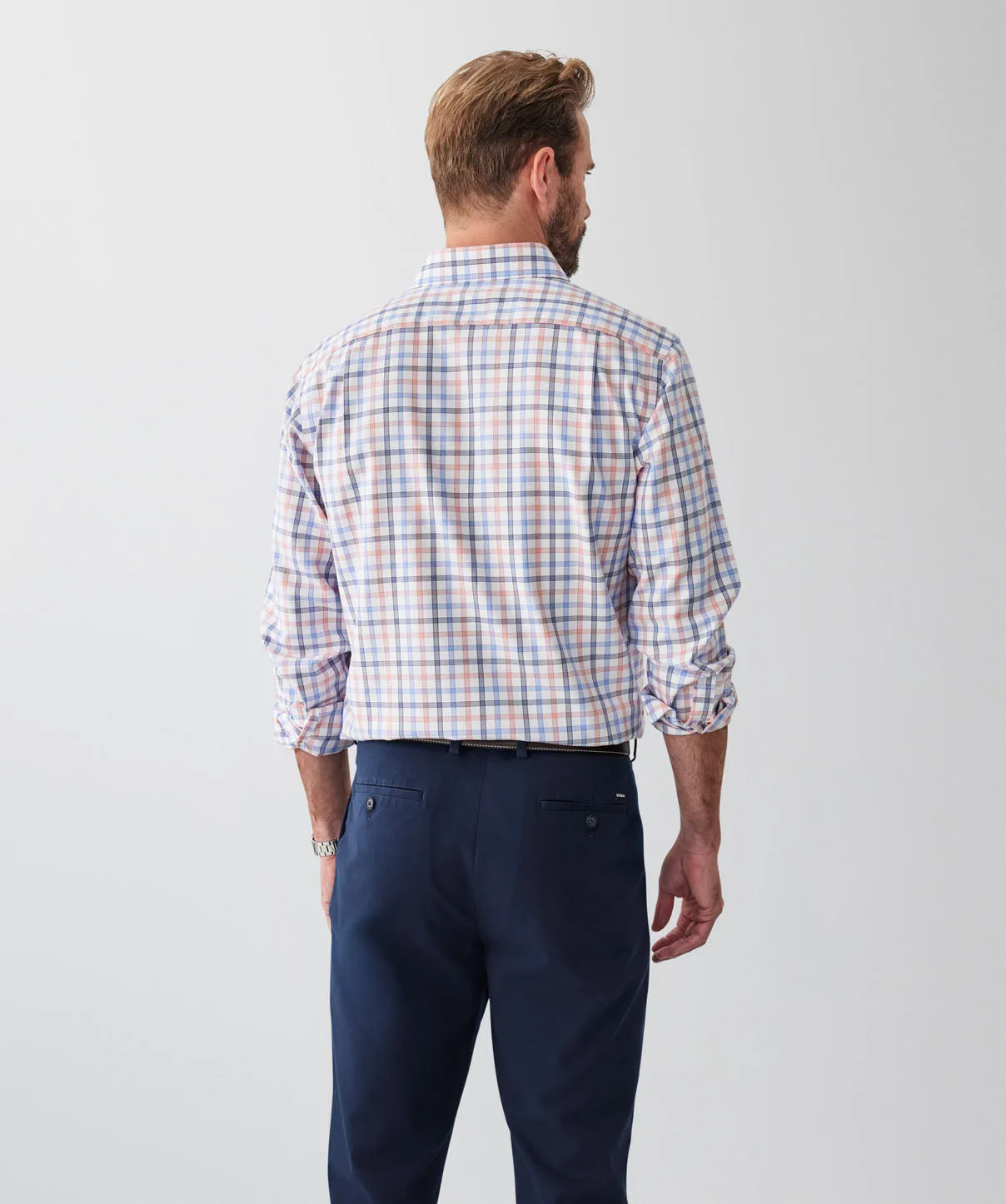 Non-Iron Dobby Twill Check Long Sleeve Shirt - Multi Check sold by GAZMAN product image thumbnail 2
