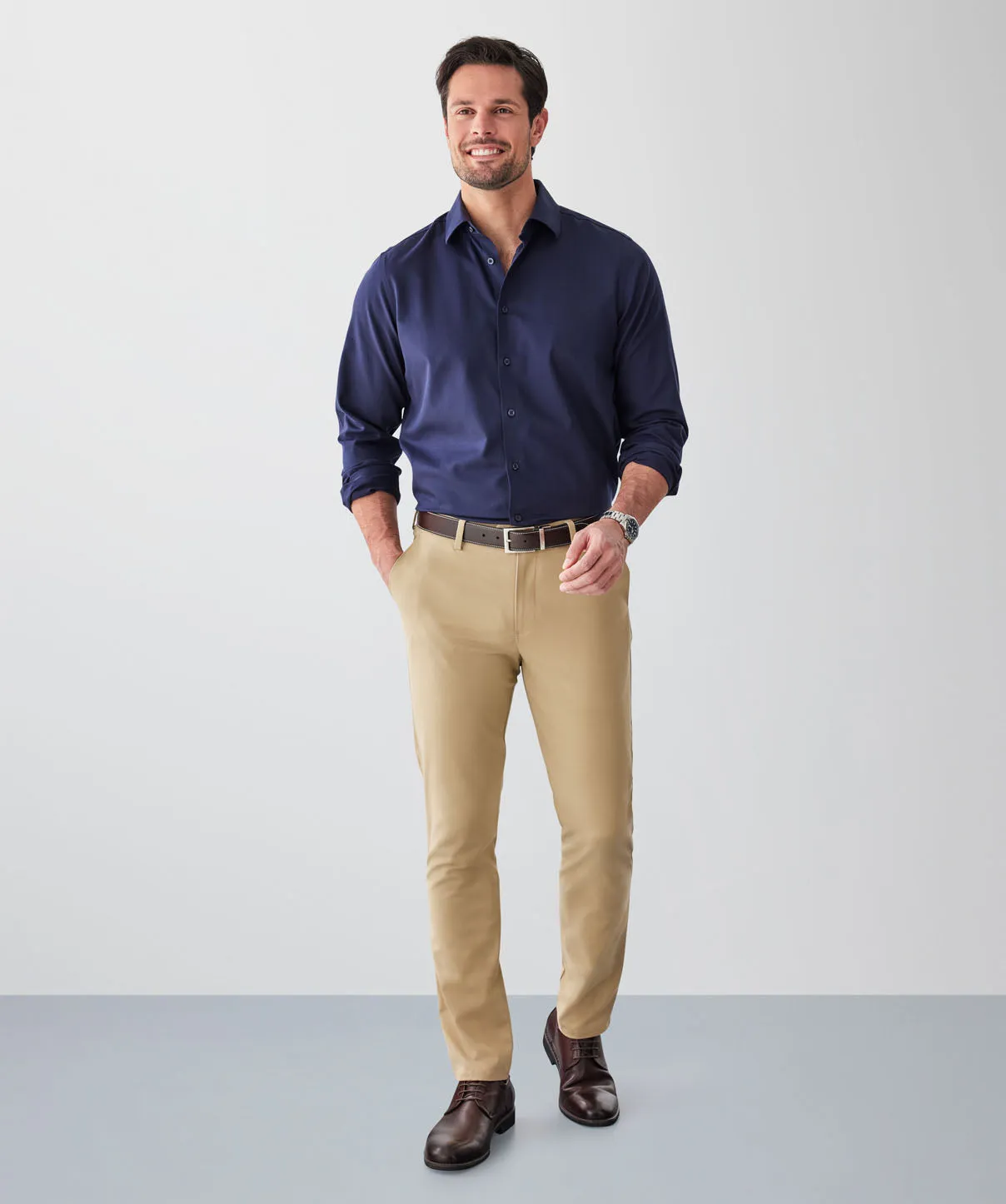 Non-Iron Modern Chino Pants - Desert sold by GAZMAN product image thumbnail 4