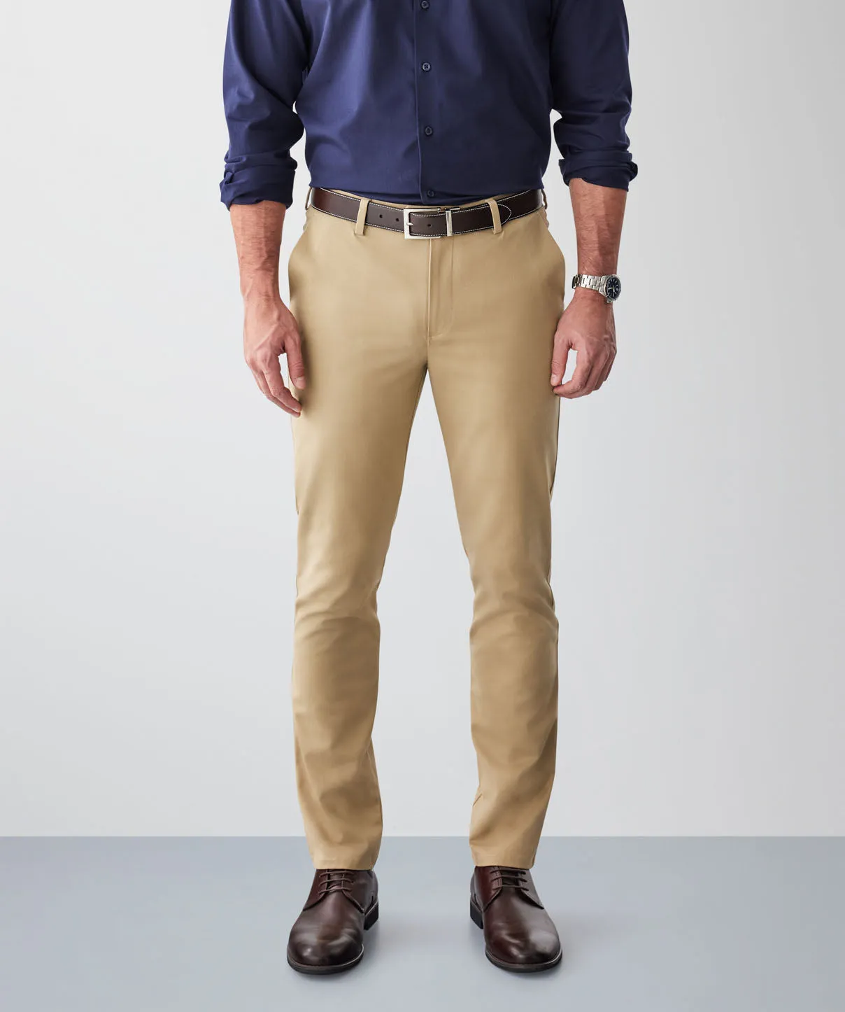 Non-Iron Modern Chino Pants - Desert sold by GAZMAN