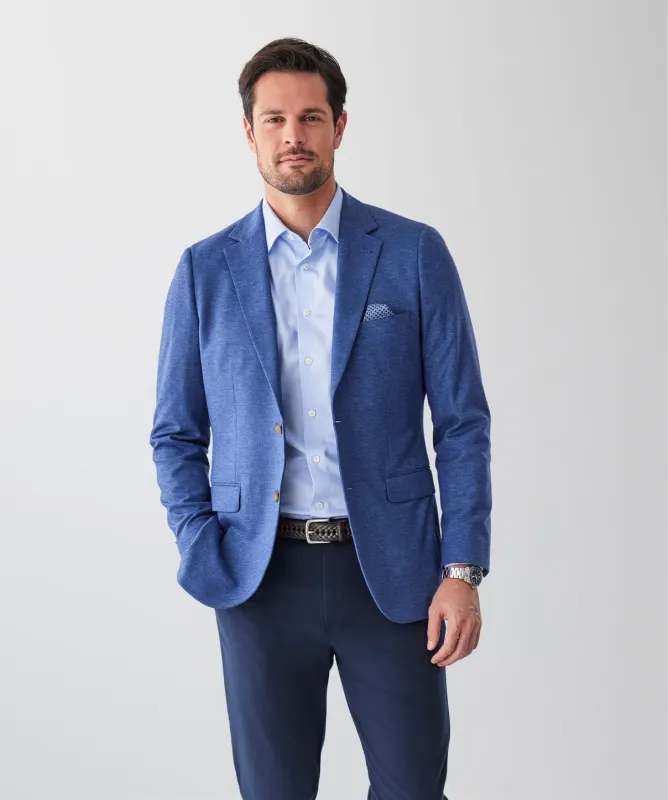 GAZFLEX Performance Micro Print Sports Jacket - Blue sold by GAZMAN