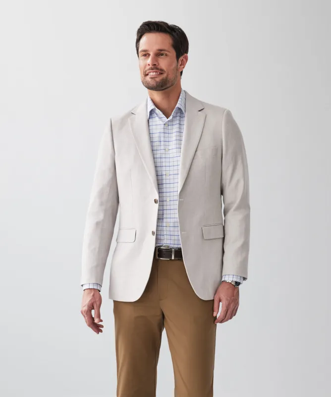Linen Blend Sports Jacket - Bone sold by GAZMAN