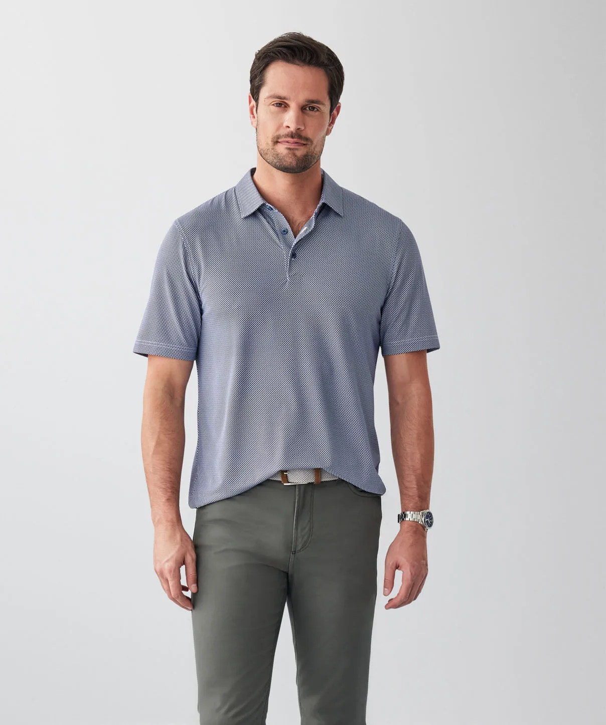 GAZFLEX Geo Polo - Navy sold by GAZMAN