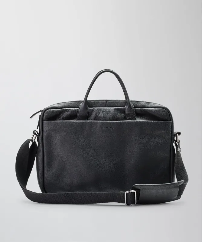 Leather Laptop Bag - Black sold by GAZMAN