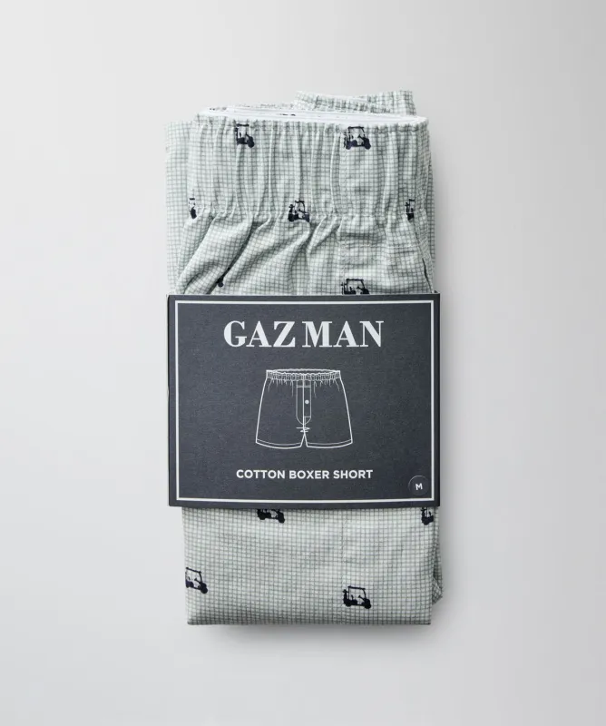 On The Green Print Boxers - Sage sold by GAZMAN