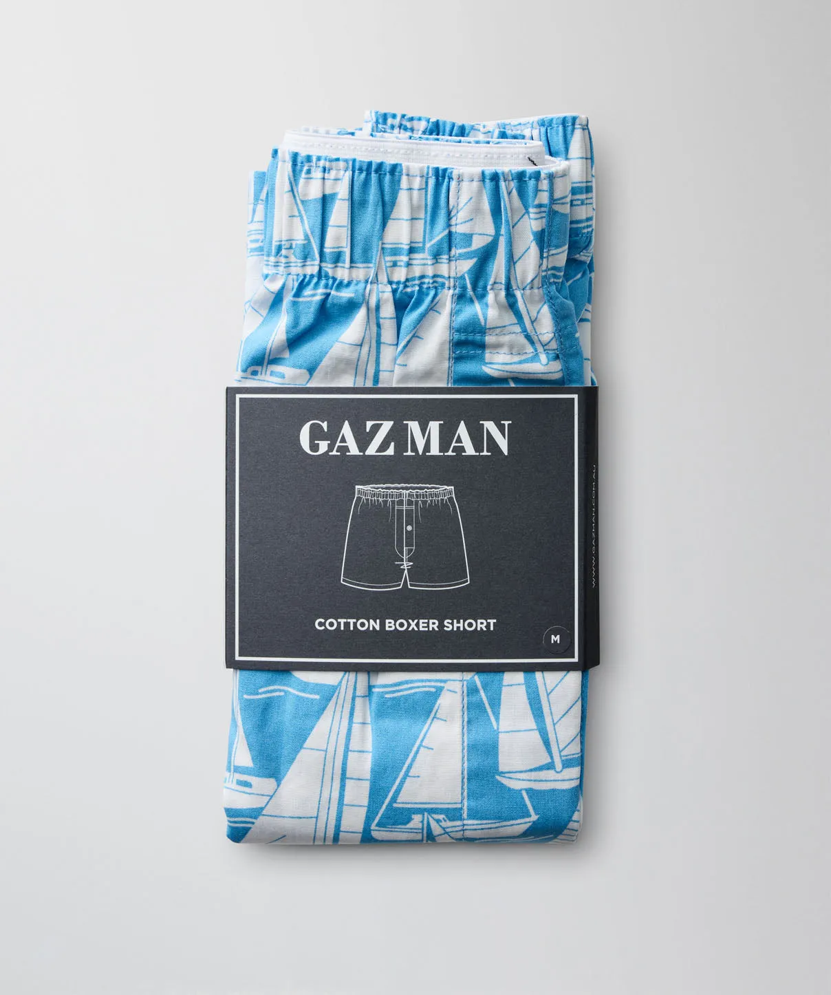 Sail Print Boxers - Blue sold by GAZMAN