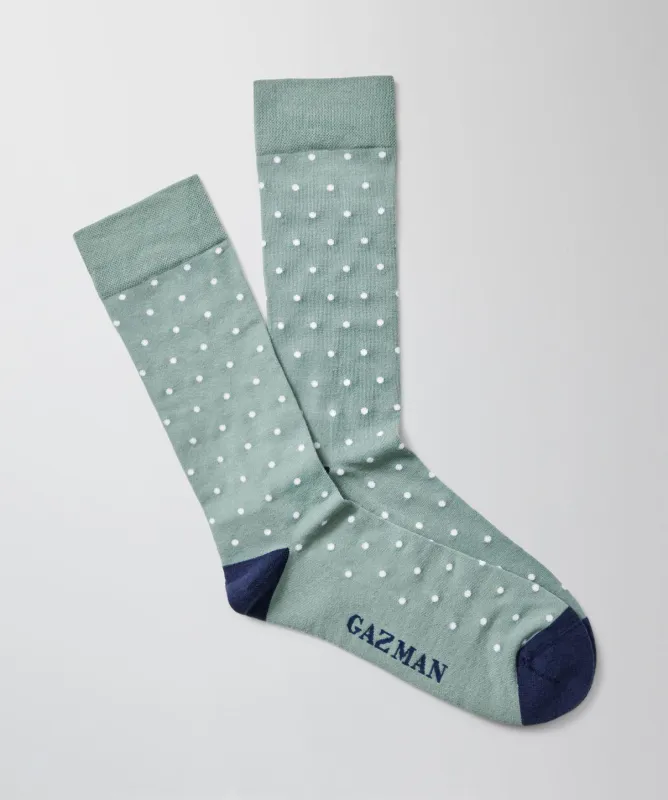 Non Tight Cushion Dot Socks - Sage sold by GAZMAN