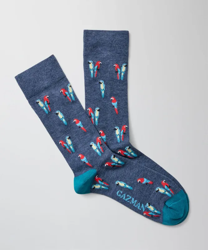 Non Tight Parrot Socks - Denim sold by GAZMAN