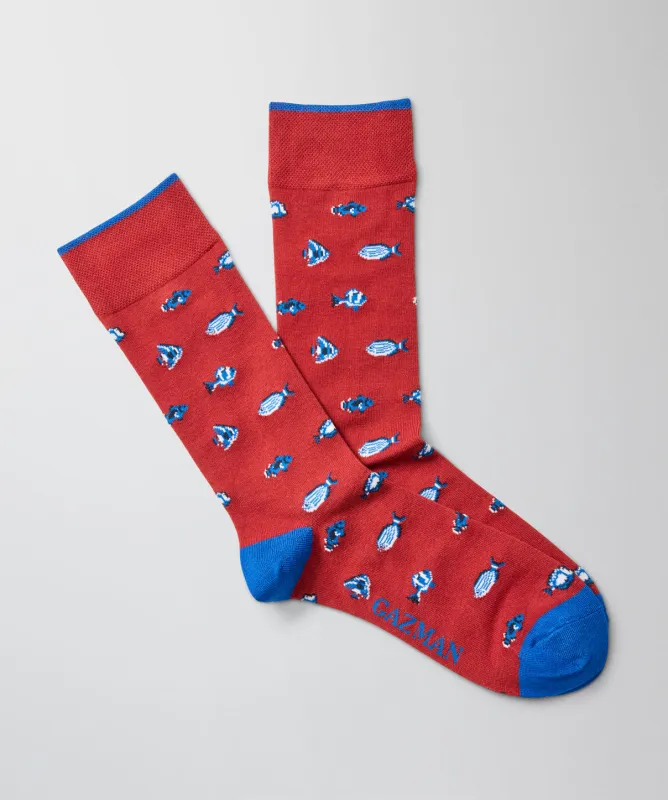 Non Tight Fish Socks - Red sold by GAZMAN