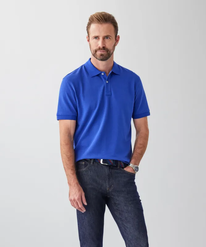 Classic Pique Polo - Cobalt sold by GAZMAN