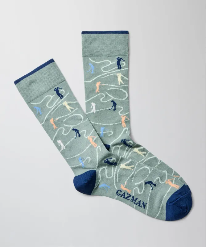 Non Tight Golf Socks - Sage sold by GAZMAN