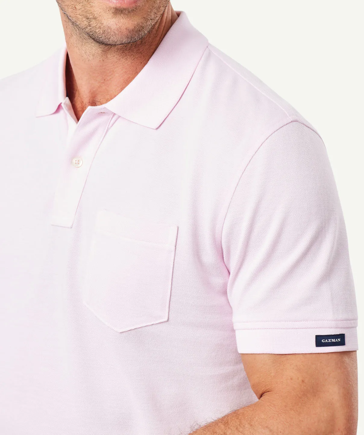 Oxford Pocket Polo Shirt - Pale Pink sold by GAZMAN product image thumbnail 4