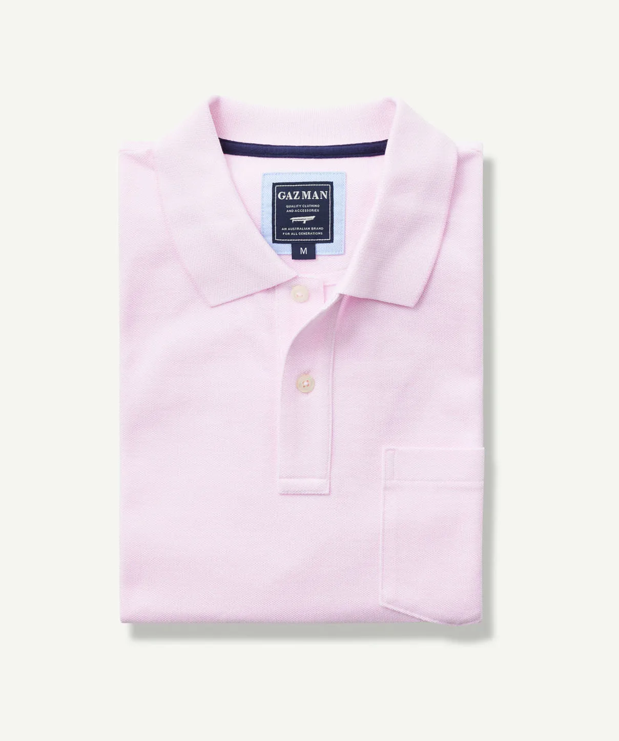 Oxford Pocket Polo Shirt - Pale Pink sold by GAZMAN product image thumbnail 2