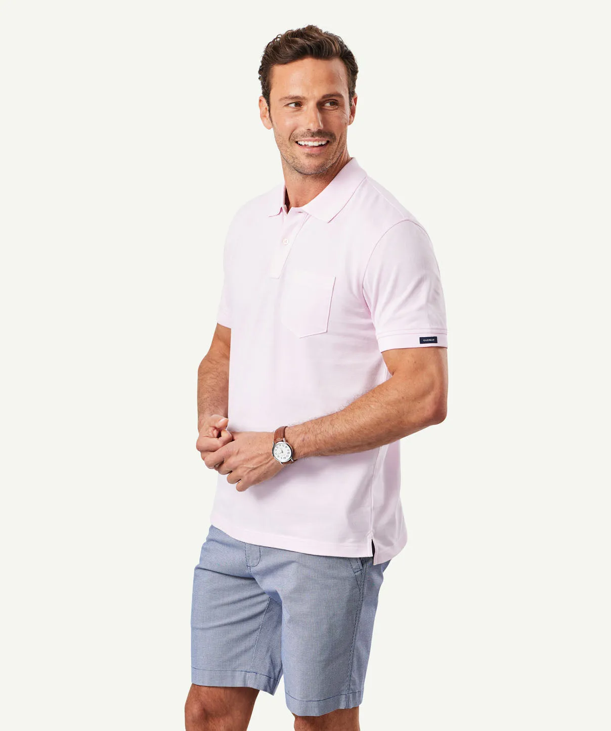 Oxford Pocket Polo Shirt - Pale Pink sold by GAZMAN product image thumbnail 5