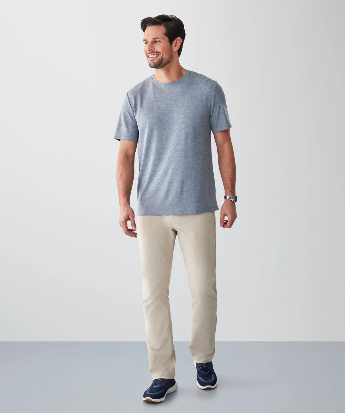 GAZFLEX Crew T-Shirt - Blue Melange sold by GAZMAN product image thumbnail 4