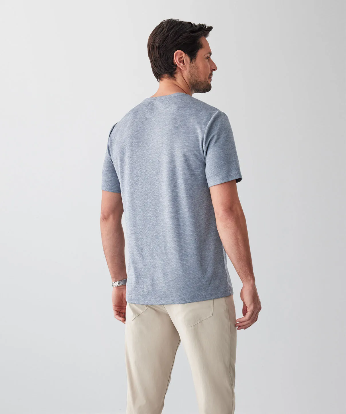 GAZFLEX Crew T-Shirt - Blue Melange sold by GAZMAN product image thumbnail 2