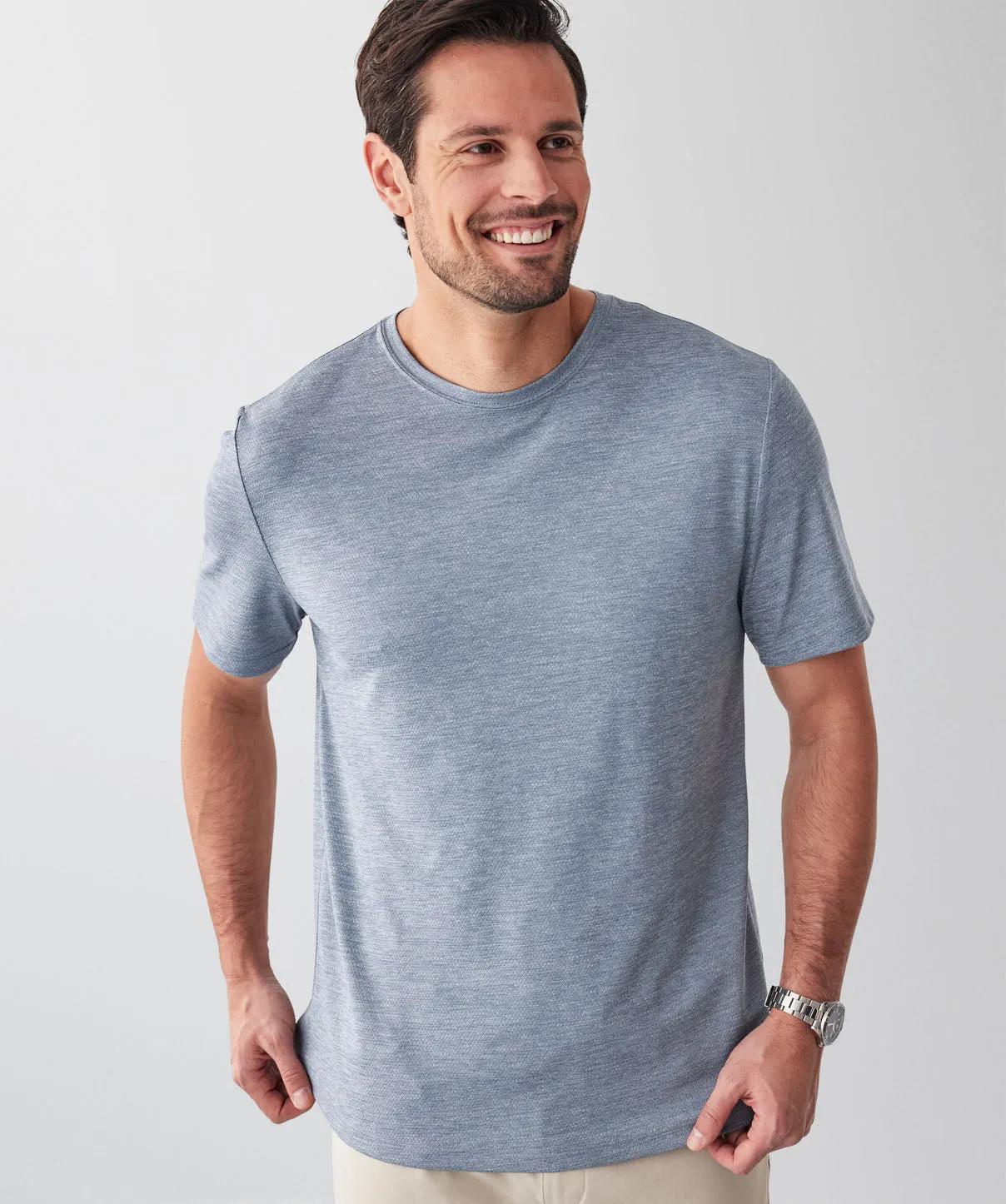 GAZFLEX Crew T-Shirt - Blue Melange sold by GAZMAN product image thumbnail 3