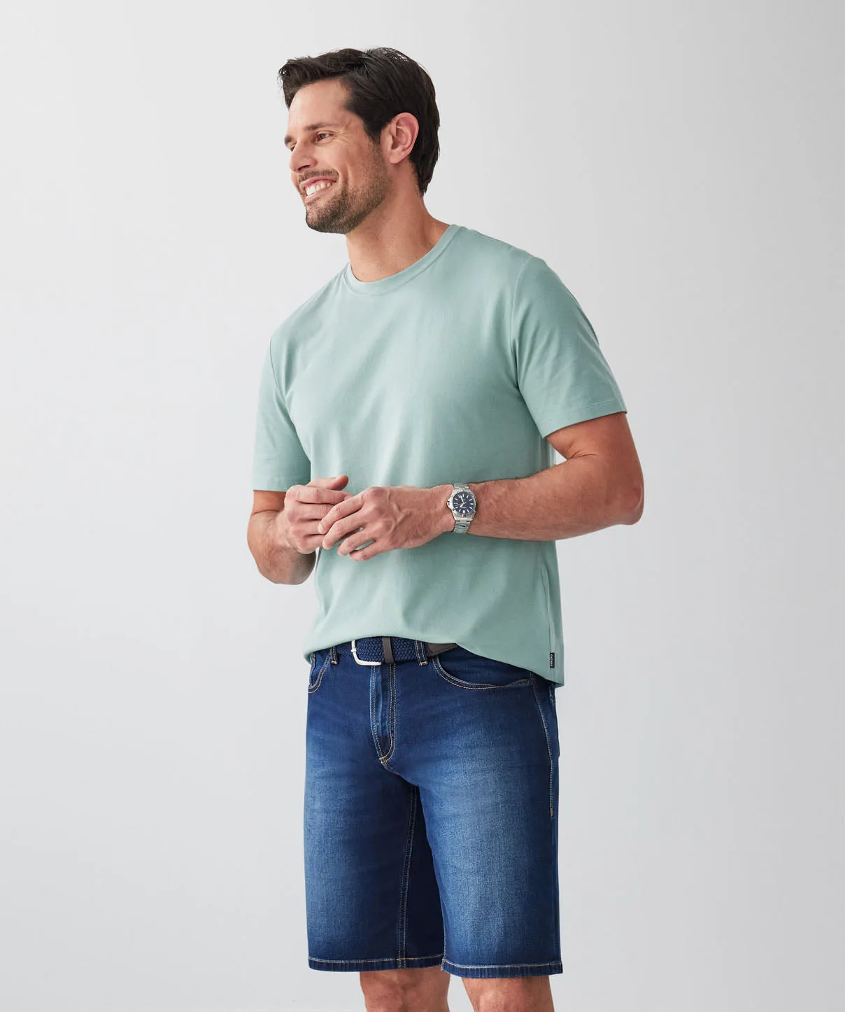 Basic Crew T-shirt - Sage sold by GAZMAN product image thumbnail 5