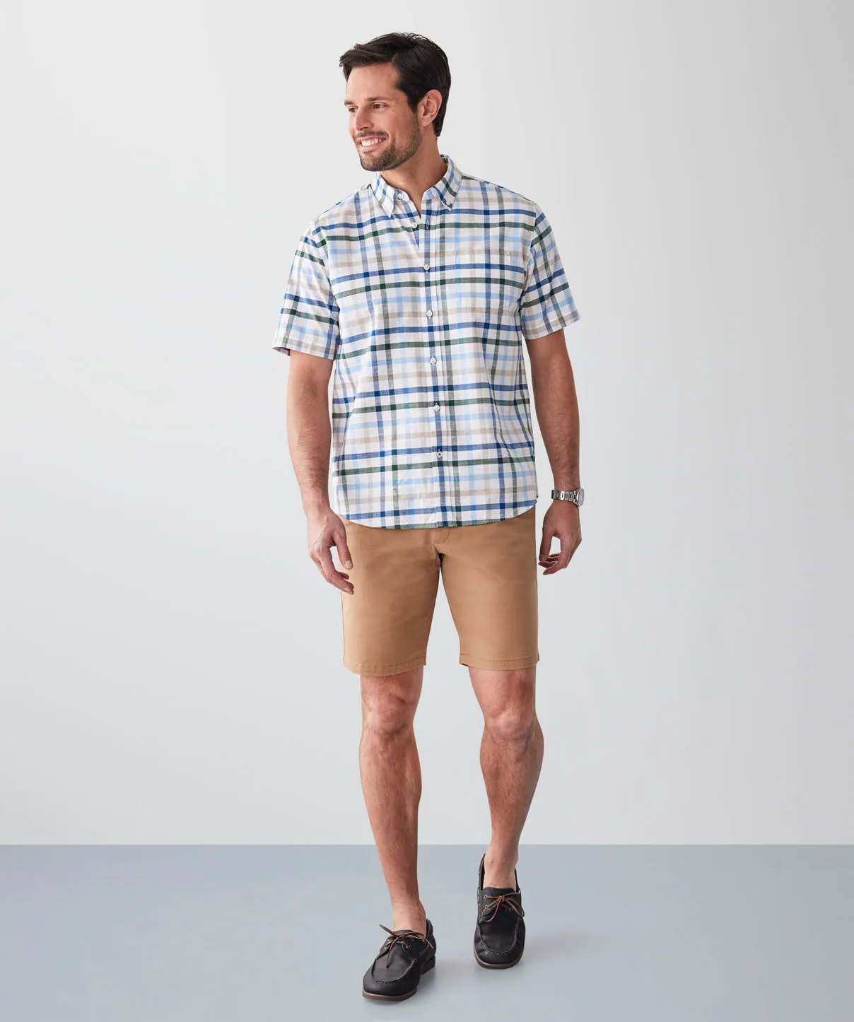 Casual Slub Check Short Sleeve Shirt - Multi sold by GAZMAN product image thumbnail 4