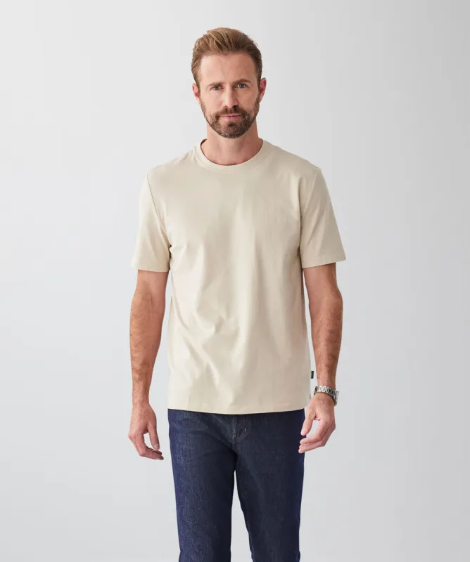 Basic Crew T-shirt - Ecru sold by GAZMAN