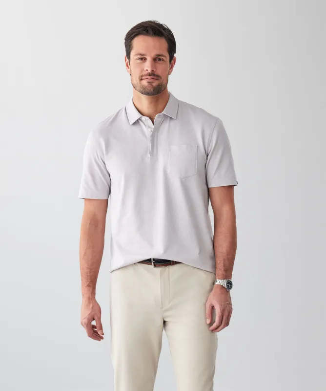 Smart Jacquard Polo - Natural sold by GAZMAN
