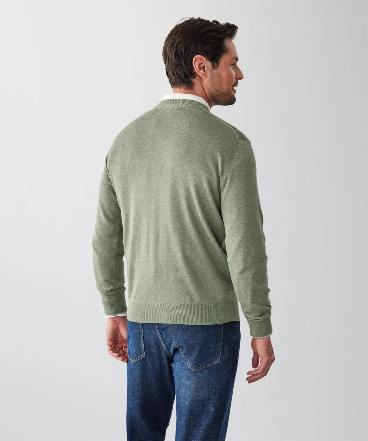 Cotton Crew Neck Knit - Khaki sold by GAZMAN product image thumbnail 2