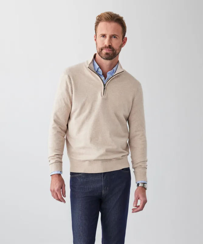 High Flex Half Zip Knit - Taupe sold by GAZMAN