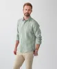 Tailored Fit Pure French Linen Long Sleeve Shirt - Sage sold by GAZMAN
