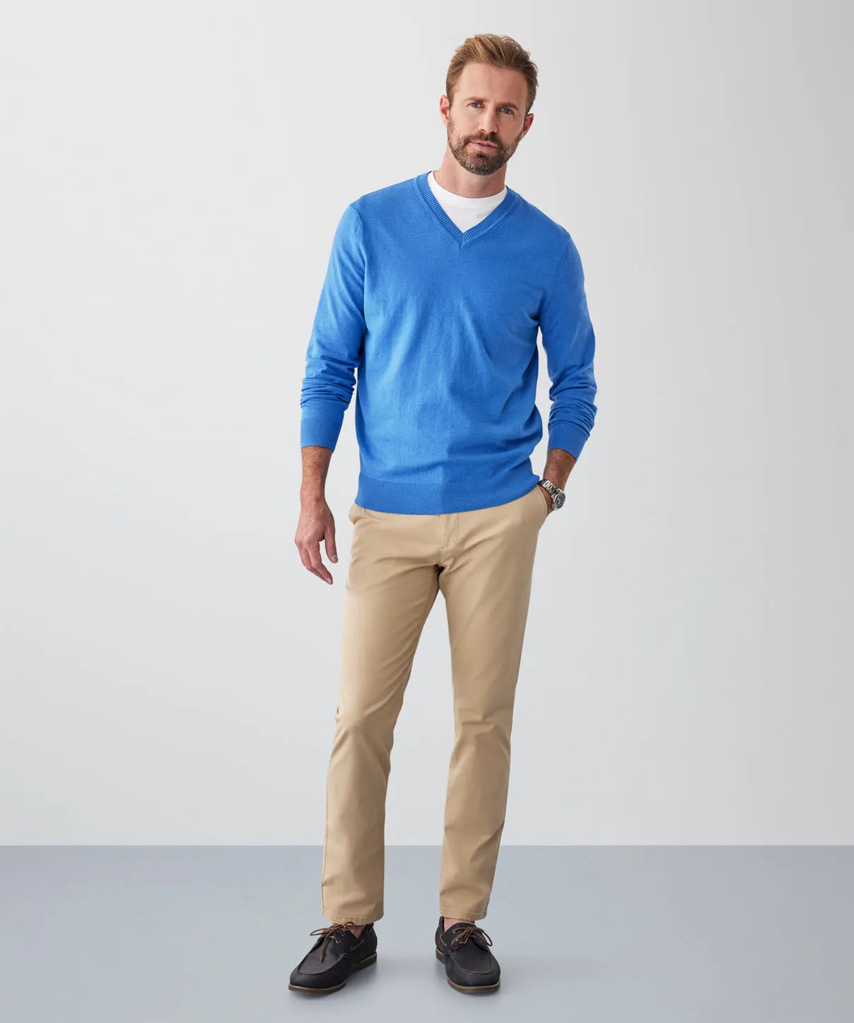High Flex V-Neck Jumper - Bright Blue sold by GAZMAN product image thumbnail 4
