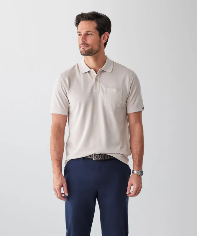 Oxford Pocket Polo - Taupe sold by GAZMAN