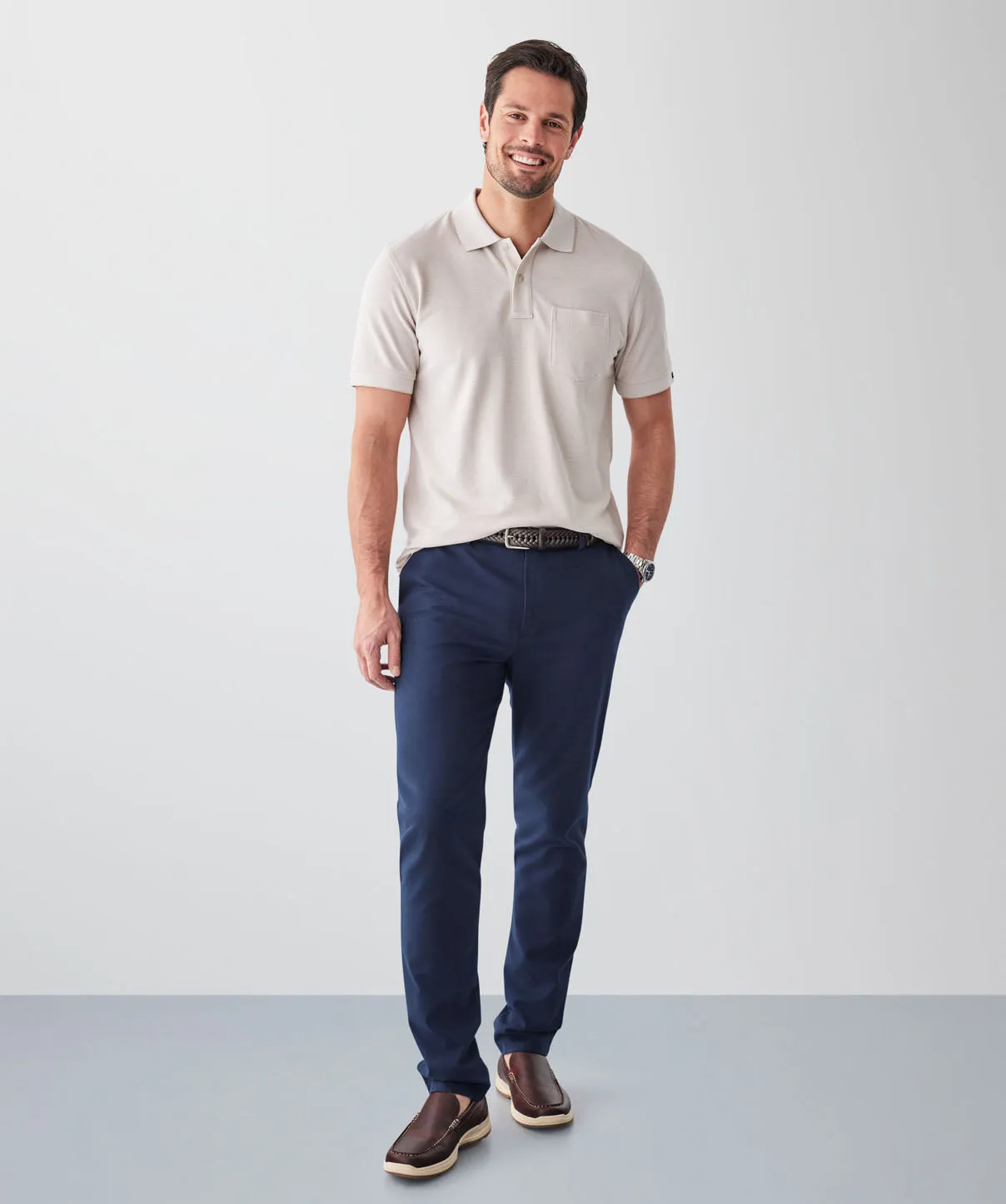 Oxford Pocket Polo - Taupe sold by GAZMAN product image thumbnail 4