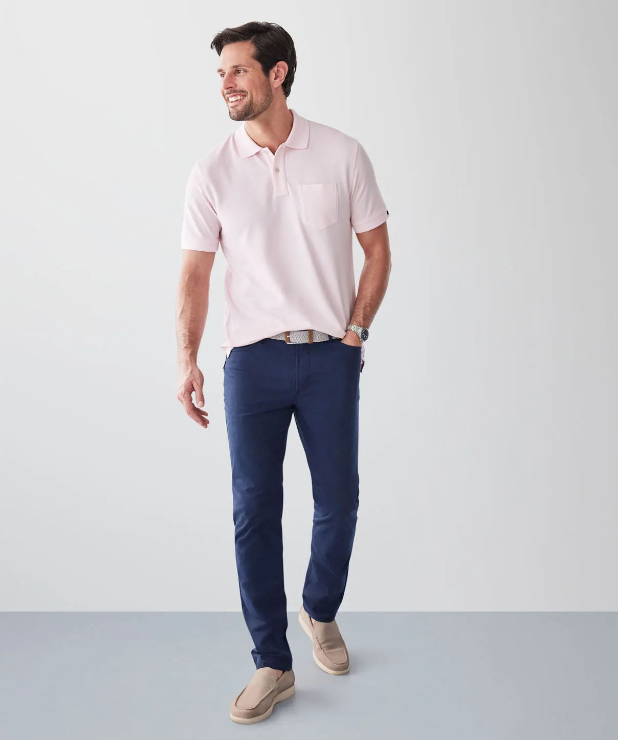 Oxford Pocket Polo - Pale Pink sold by GAZMAN product image thumbnail 4