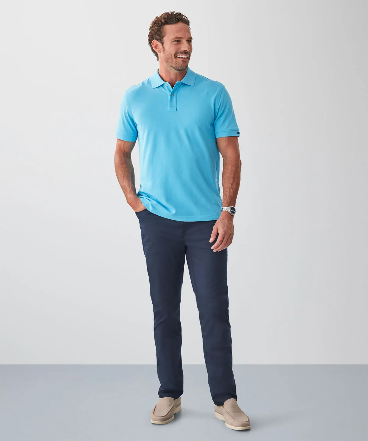 Classic Pique Polo - Lagoon sold by GAZMAN product image thumbnail 4