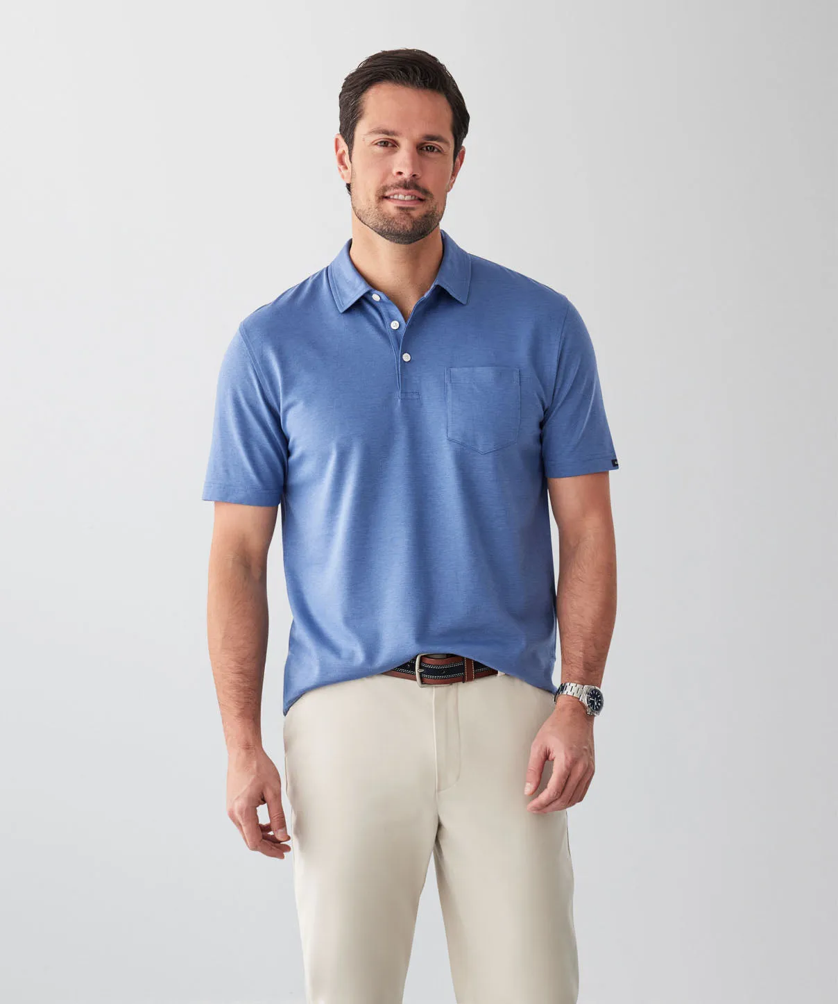 Smart Jacquard Polo - Blue sold by GAZMAN