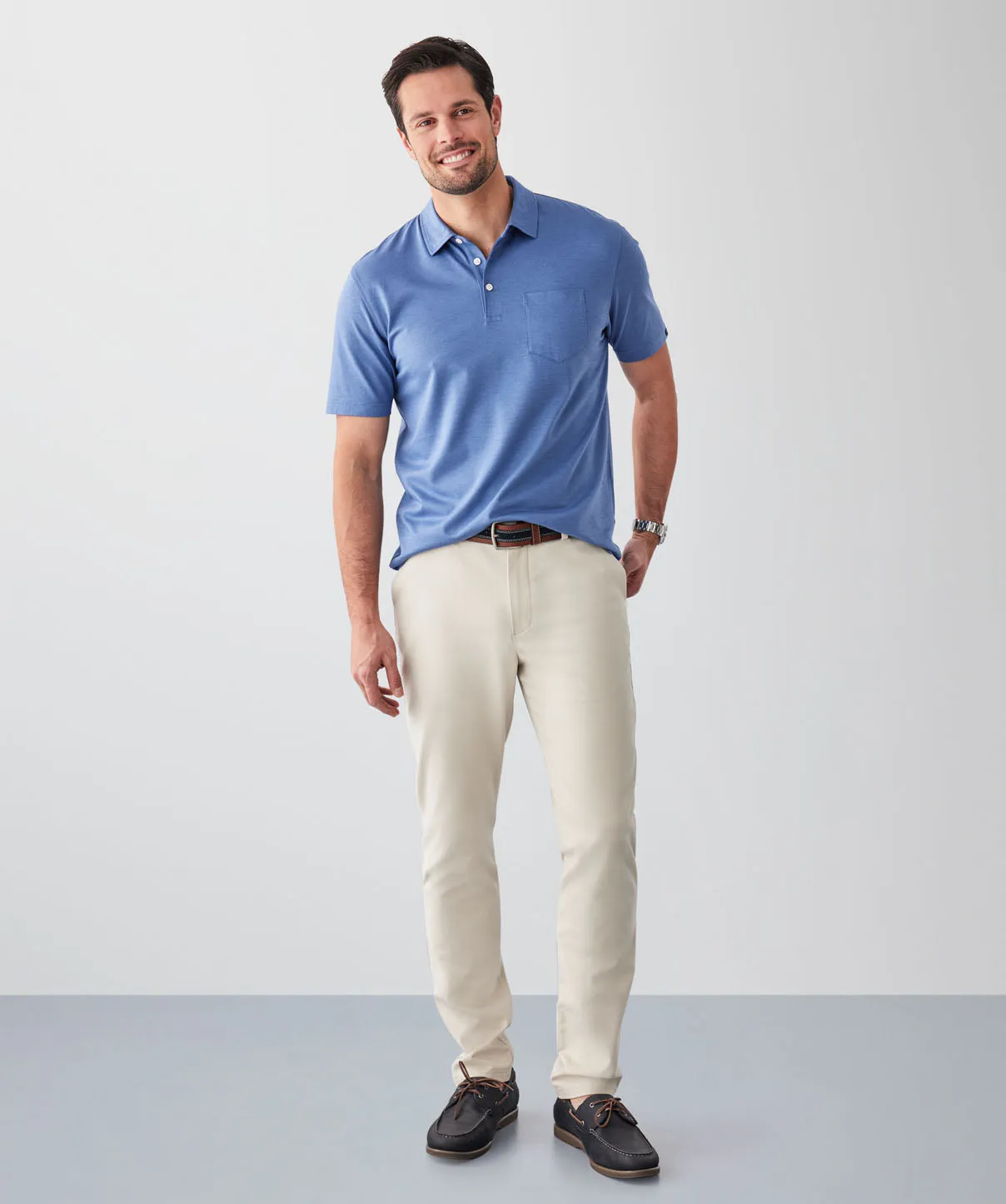 Smart Jacquard Polo - Blue sold by GAZMAN product image thumbnail 4