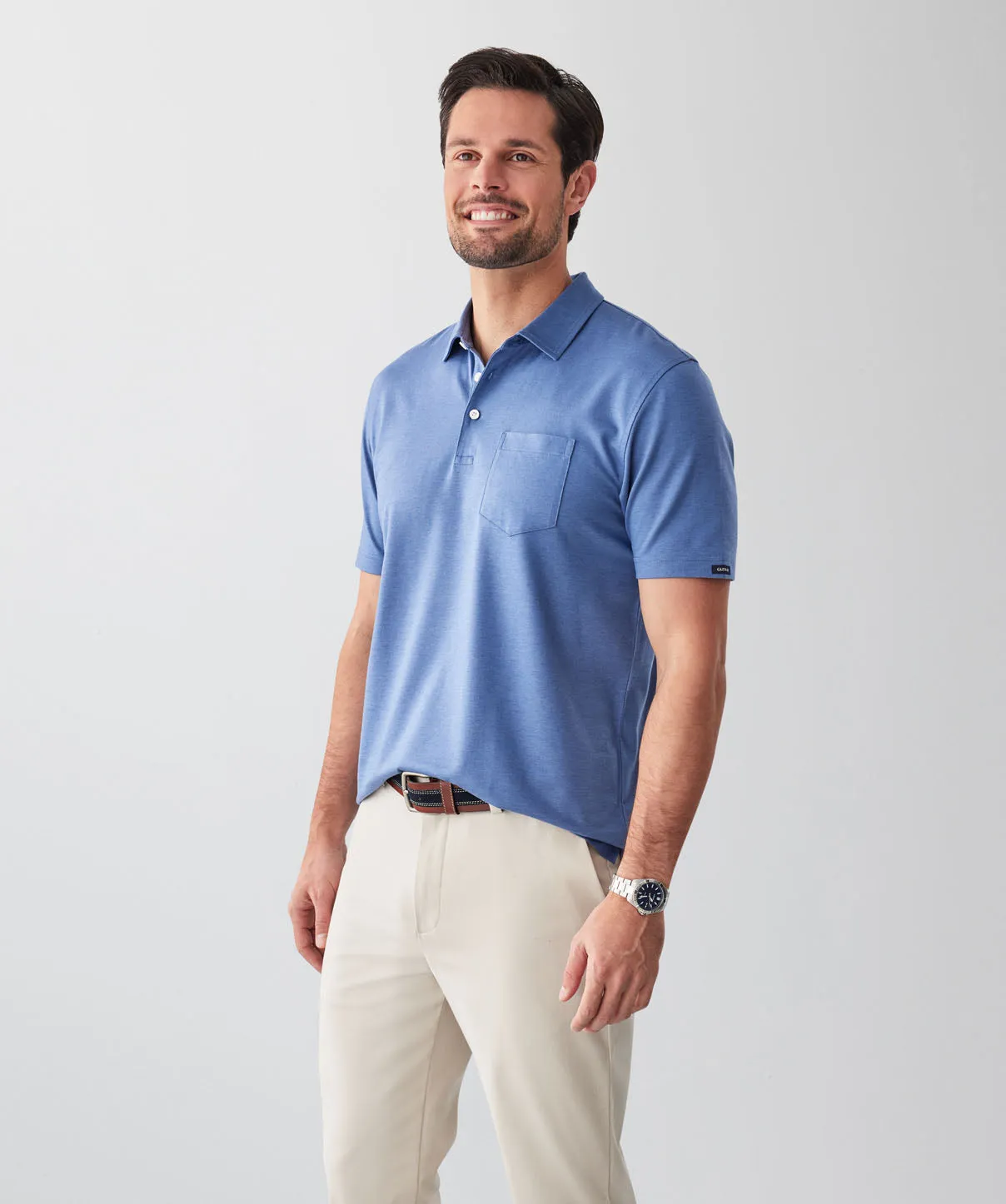 Smart Jacquard Polo - Blue sold by GAZMAN product image thumbnail 5