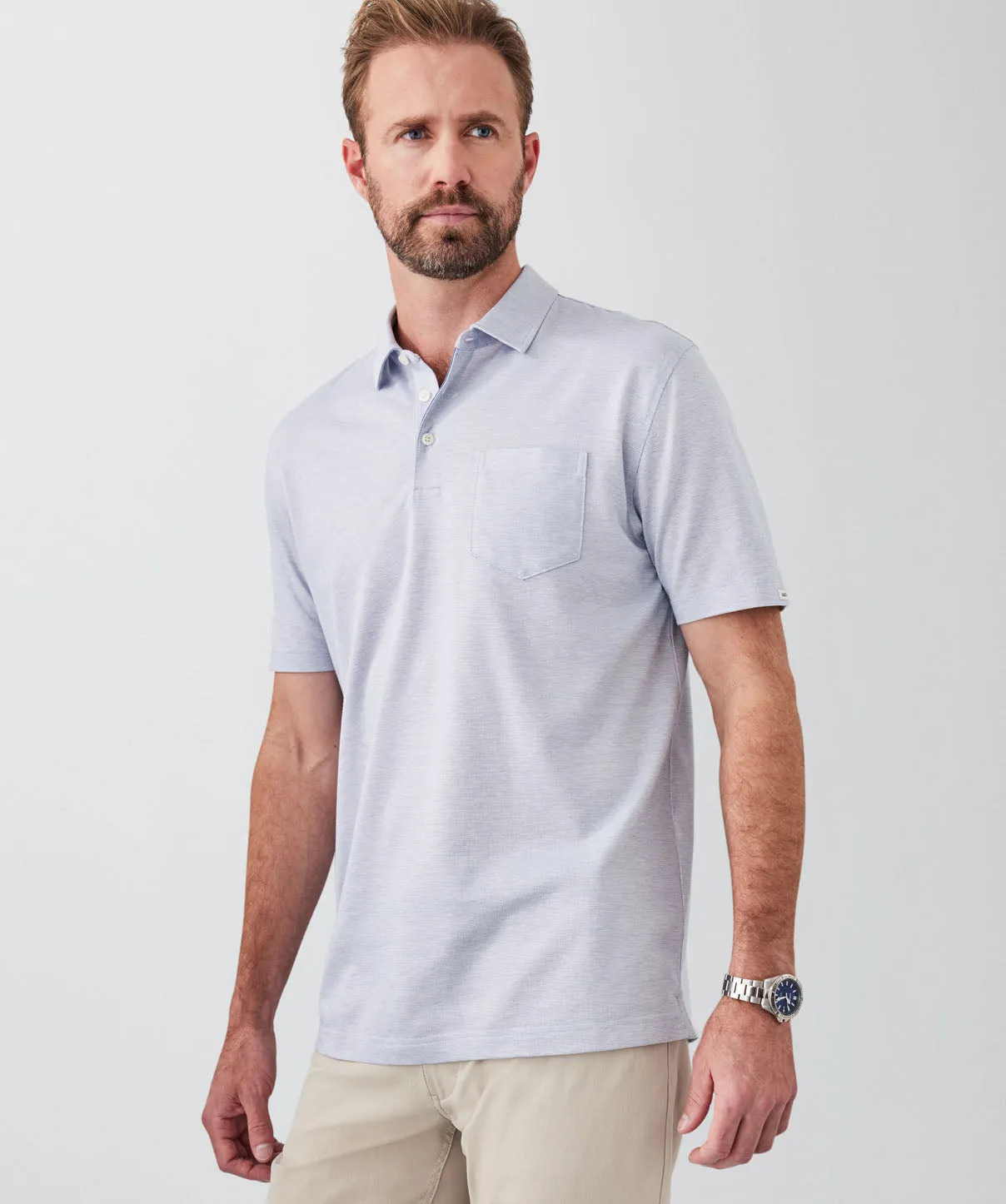 Smart Jacquard Polo - Grey sold by GAZMAN product image thumbnail 3